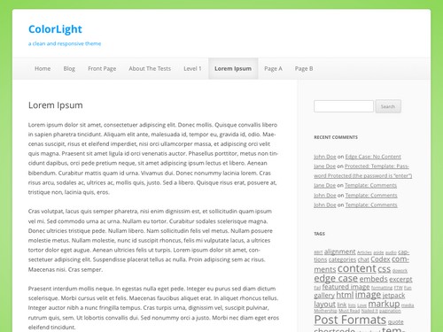 ColorLight WordPress Free Template