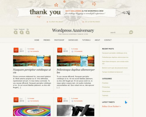WP Anniversary WordPress Theme